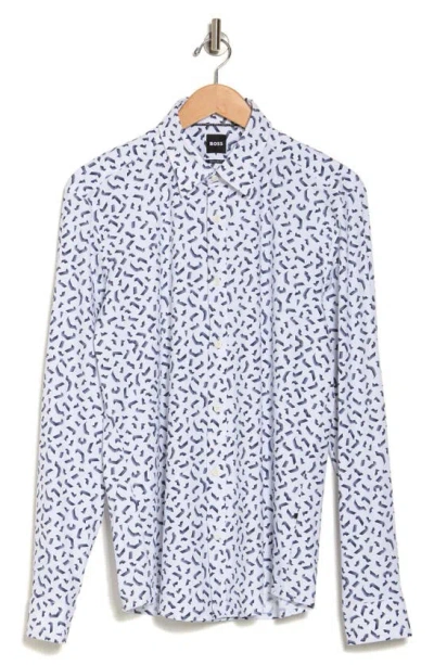 Hugo Boss Liam Kent Regular Fit Button-up Shirt In Multi