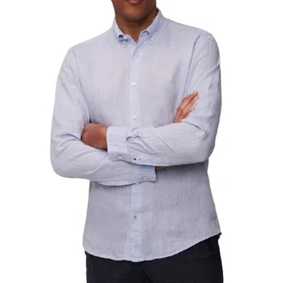 Hugo Boss Liam Regular-fit Linen Shirt In Purple