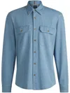 Hugo Boss Liam Button Down Shirt In Blue