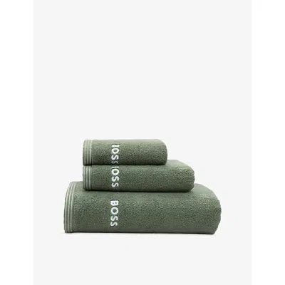 Hugo Boss Lichen Edge Cotton Tow In Green