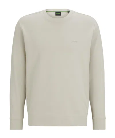 Hugo Boss Light Beige Crewneck Sweatshirt In White