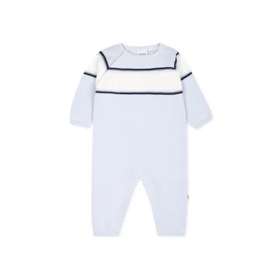 Hugo Boss Light Blue Babygrow For Baby Boy With Logo