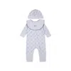 Hugo Boss Light Blue Babygrow Set For Baby Boy With Logo In Light Blue