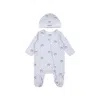 Hugo Boss Light Blue Babygrow Set For Baby Boy With Logo In Light Blue