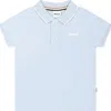 Hugo Boss Light Blue Polo Shirt For Baby Boy With Logo In Light Blue