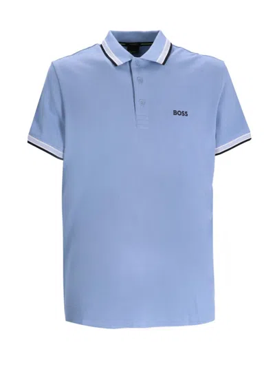 Hugo Boss Light Blue Regular Fit Logo Polo