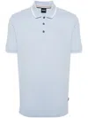 Hugo Boss Light Blue Regular Fit Logo Polo In Blue