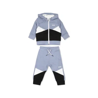 Hugo Boss Light Blue Set For Baby Boy With Logo