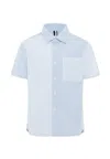 Hugo Boss Light Blue Shirt For Boy With Logo In Blue