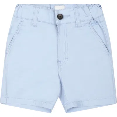 Hugo Boss Light Blue Shorts For Baby Boy With Logo