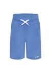 Hugo Boss Light Blue Shorts For Boy With Logo In Light Blue