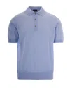 Hugo Boss Light Blue Solid Shirt Collar Polo In Multi