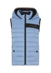 Hugo Boss Light Bluelue Reversible Vest For Boy With Logo In Blue