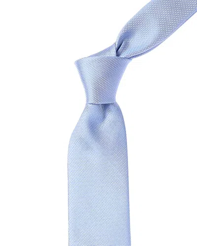 HUGO BOSS HUGO BOSS LIGHT PASTEL BLUE SILK-BLEND TIE