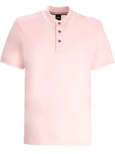Hugo Boss Light Pink Regular Fit Logo Polo