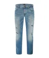 Hugo Boss Lightblue Distressed Jeans In Blue