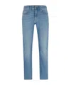Hugo Boss Lightblue Washed Denim Jeans In Blue