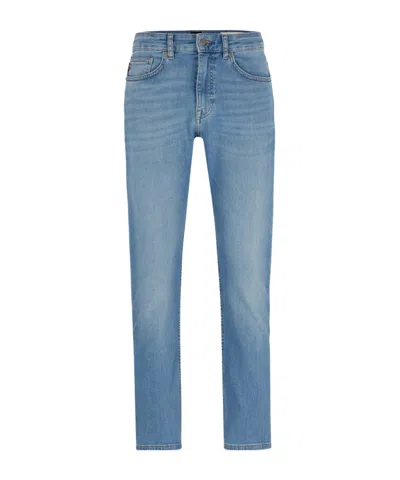Hugo Boss Lightblue Washed Denim Jeans In Blue