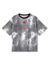Hugo Boss Lightning-print Short-sleeve T-shirt In Black