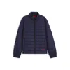 Hugo Boss Lightweight Water-repellent Jacket With Red Logo In Blue