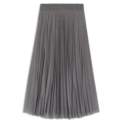 Hugo Boss Lined Tulle Skirt With Plissé Pleats