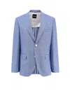 Hugo Boss Lined Wool Blend Blazer In Blue