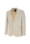 Hugo Boss Single-breasted Blazer In Beige