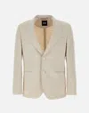 Hugo Boss Single-breasted Blazer In Beige