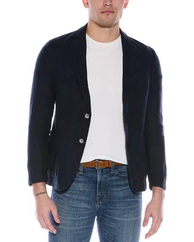 Hugo Boss Linen Blazer In Blue