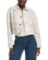 Hugo Boss Boss Jarlota Floral Jacquard Jacket In Neutral