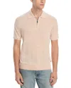 Hugo Boss Linen Blend Knit Polo Sweater In Pink