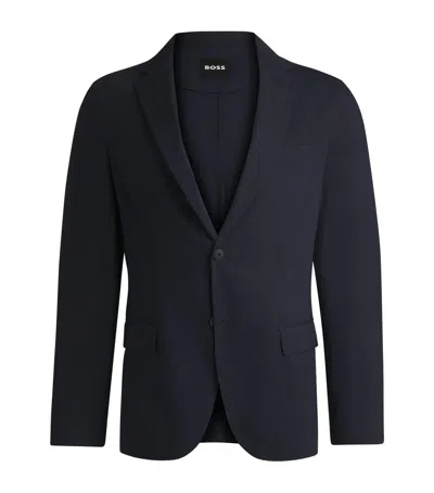 HUGO BOSS LINEN-BLEND SLIM BLAZER