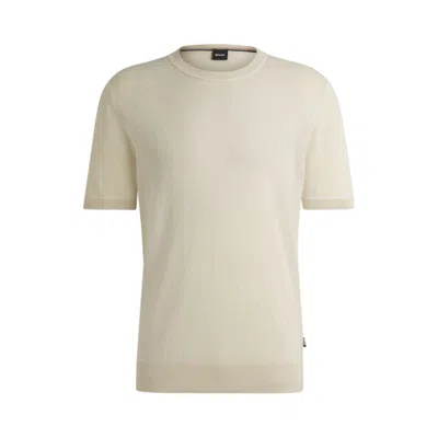 HUGO BOSS LINEN-BLEND SWEATSHIRT WITH TIPPING