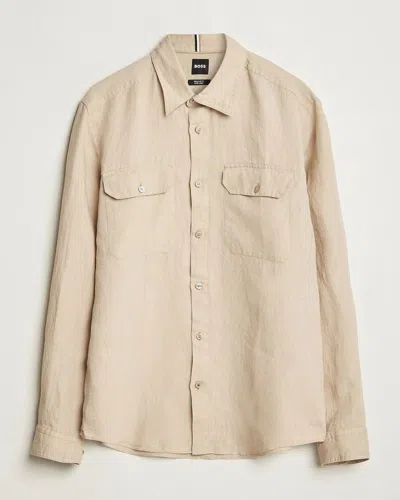 Hugo Boss Boss H Liam Ken B Shirt In Beige