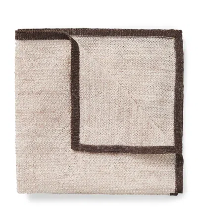 HUGO BOSS LINEN-SILK POCKET SQUARE