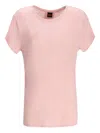 Hugo Boss T-shirt Aus Leinen In Pink
