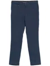 Hugo Boss Linen Tailored Trousers In Blue