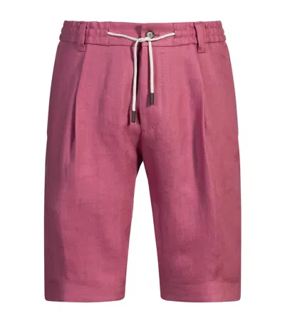 HUGO BOSS LINEN TAPERED SHORTS