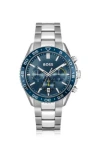 HUGO BOSS LINK-BRACELET CHRONOGRAPH WATCH WITH BLUE DIAL MEN'S WATCHES