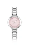 Hugo Boss Link-bracelet Watch With Pink Crystal-studded Dial Women's Watches In Assorted-pre-pack