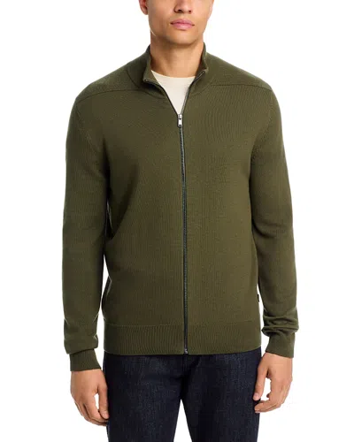 Hugo Boss Green Zip-up Sweater