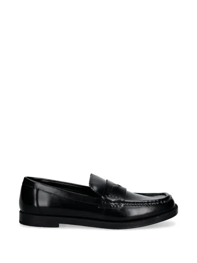 Hugo Boss Liora Leather Loafers In Black