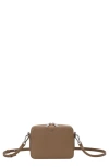 Hugo Boss Liriel Faux Leather Crossbody Bag In Medium Beige