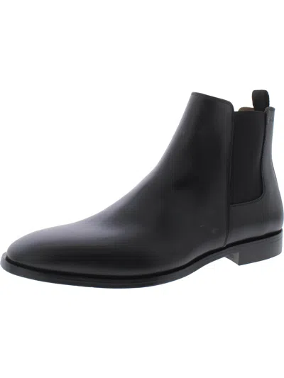 Hugo Boss Lisbon Cheb Mens Leather Chelsea Boots In Black