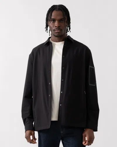 Hugo Boss Lite Mens Water-repellent Overshirt With Four-way Stretch In Burgundy