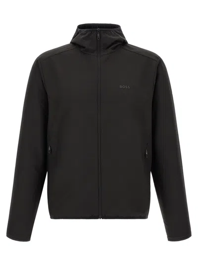 Hugo Boss 'litewear' Hooded Jacket In Black