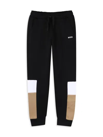 Hugo Boss Little Boy's & Boy's Fleece Joggers In Black