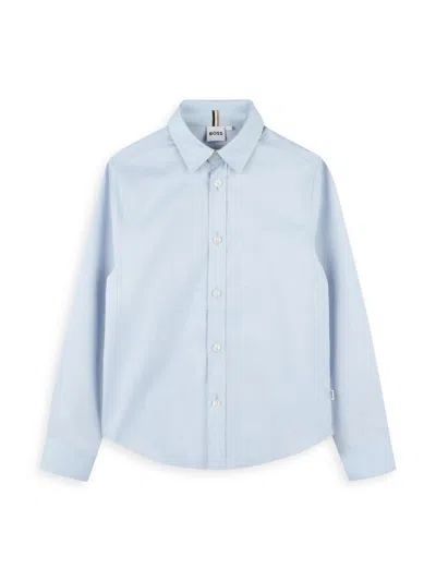 Hugo Boss Kids' Little Boy's & Boy's Oxford Button-up Shirt In Blue