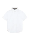 Hugo Boss Kids' Little Boy's & Boy's Short-sleeve Oxford Shirt In White