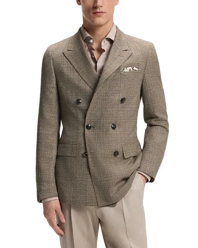 Hugo Boss L-jeff Double Breasted Silk Blend Sport Coat In Red